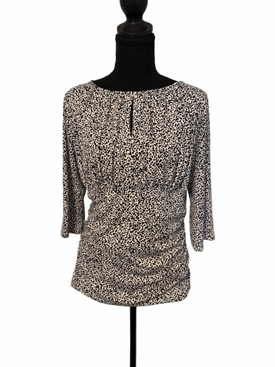 Ann Taylor Tops - Ann Taylor Black and White Dalmatian Print Blouse